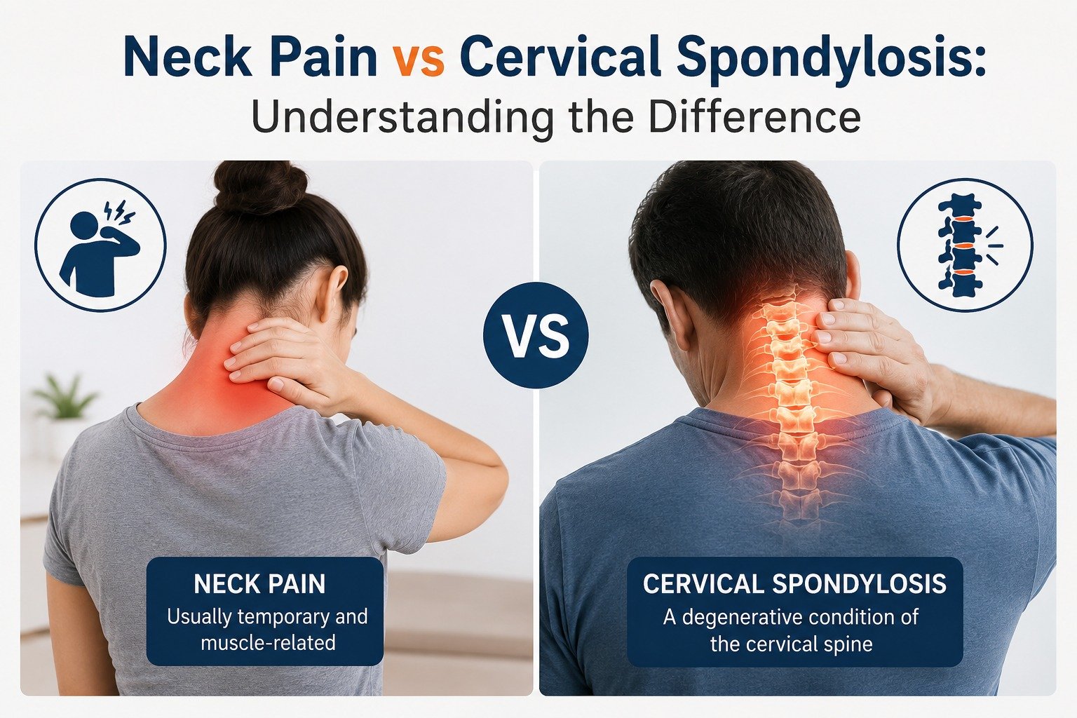 Neck Pain vs Cervical Spondylosis: Understanding the Difference